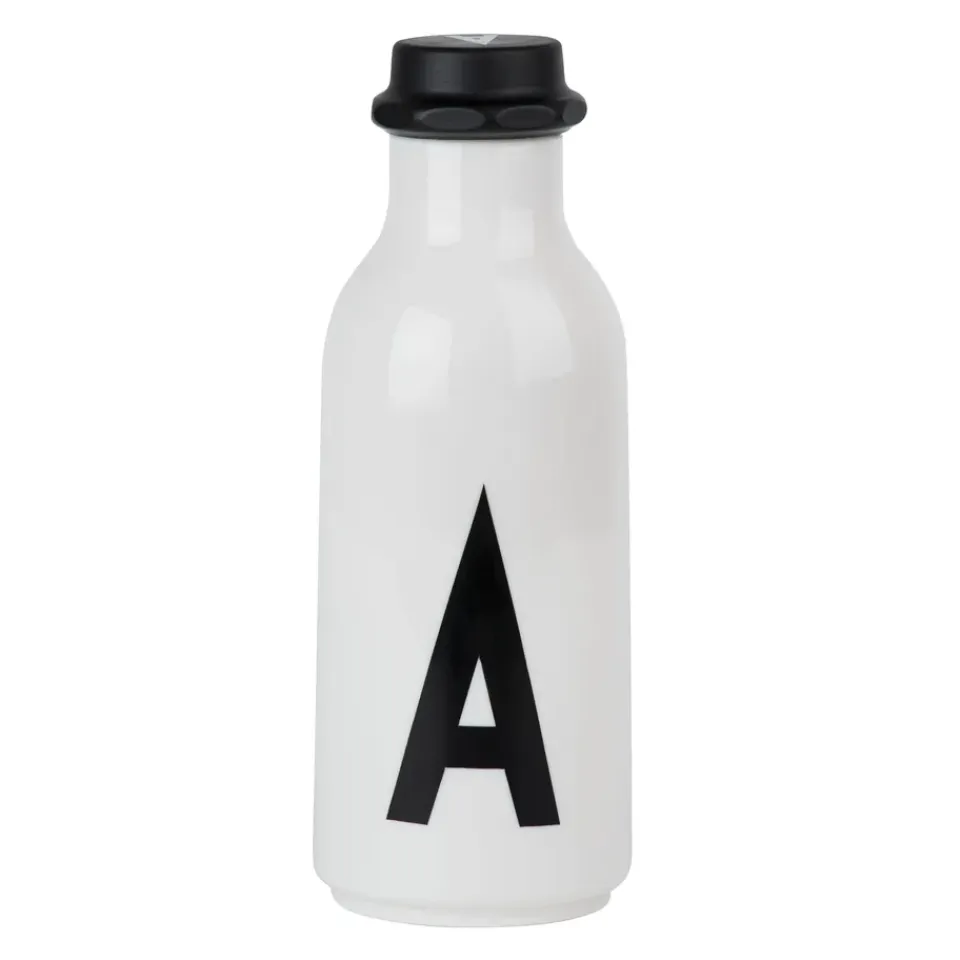 Outlet Design Letters drinking bottle, A BlackWhite