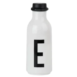 Online Design Letters drinking bottle, E BlackWhite