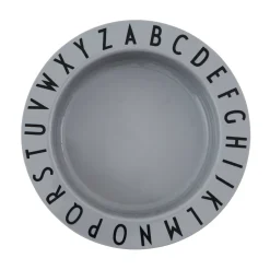 Outlet Design Letters Eat&Learn deep plate, Grey