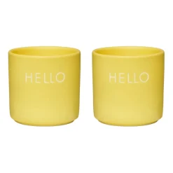 Online Design Letters egg cup 2-pack, Hello- Yellow