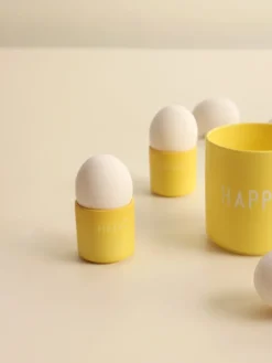 Online Design Letters egg cup 2-pack, Hello- Yellow