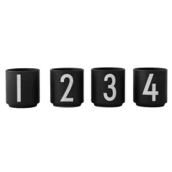 Sale Design Letters espresso cup 4-pack , Black