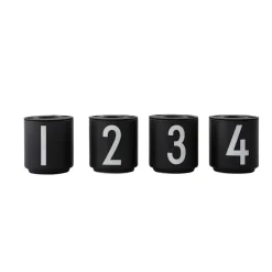 Sale Design Letters espresso cup 4-pack , Black