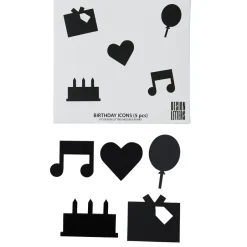 Bulletin & Pin Boards^Design Letters Happy Birthday icons, Black
