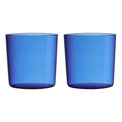 Plastic Glasses^Design Letters Kids Eco drinking glass 2-pack, Blue