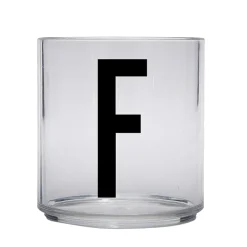 Online Design Letters Kids glass, F Transparent