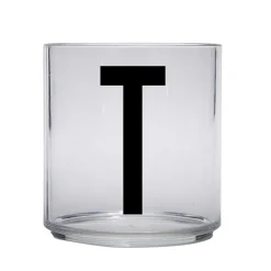 Clearance Design Letters Kids glass, T Transparent