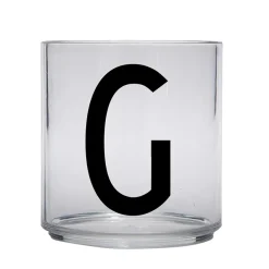 Online Design Letters Kids glass, G Transparent
