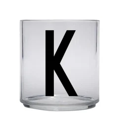 Plastic Glasses^Design Letters Kids glass, K Transparent
