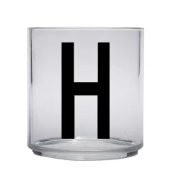 Online Design Letters Kids glass, H Transparent