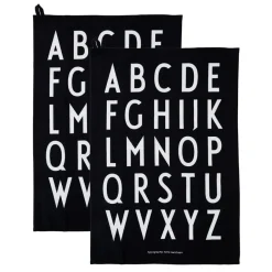 Kitchen Tea Towels^Design Letters kitchen towel 40x60 cm 2-pack, Black