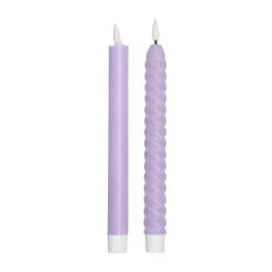 Sale Design Letters LED candle 2-pack, Lilac Purple