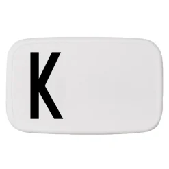 Clearance Design Letters lunch box, K White