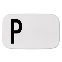 Sale Design Letters lunch box, P White