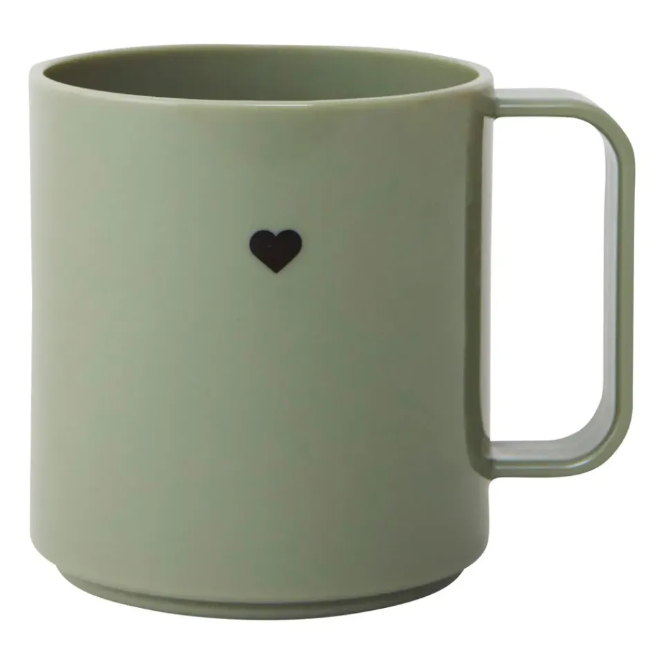 Outlet Design Letters Mini Love cup with handle, Olive Green