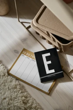 Best Design Letters personal notebook, E Black