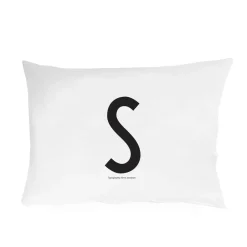 Sale Design Letters pillow case 70x50 cm, S White
