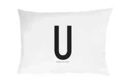 Design Letters pillow case 70x50 cm, U White