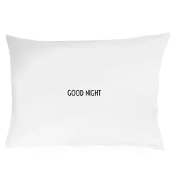 Online Design Letters pillow case 70x50 cm, C White