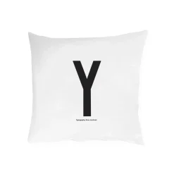 New Design Letters pillow case 63x60 cm, Y White