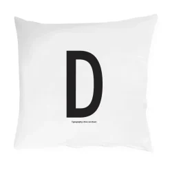 Pillow Cases^Design Letters pillow case 60x50 cm, D BlackWhite
