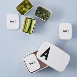 Lunch Boxes & Food Containers^Design Letters snack box for lunch box, White