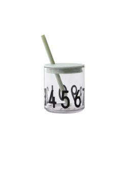 Wine & Barware^Design Letters straw with lid, Green