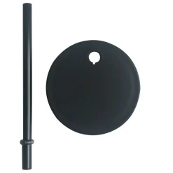Online Design Letters straw with lid, Black