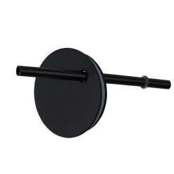 Online Design Letters straw with lid, Black