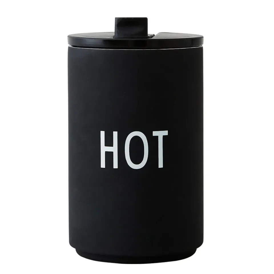 Best Design Letters thermal mug, Hot Black