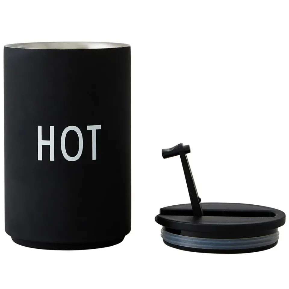 Best Design Letters thermal mug, Hot Black