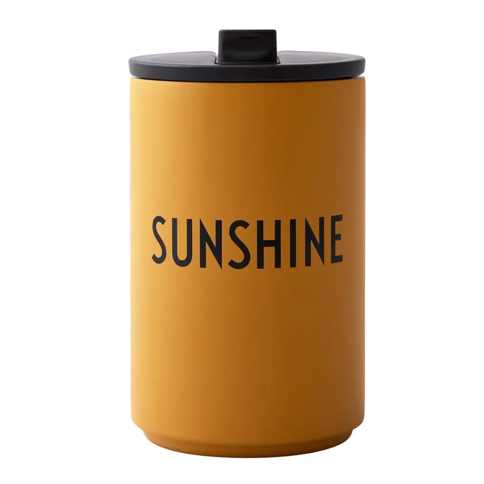Sale Design Letters thermal mug, sunshine Yellow