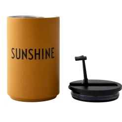Sale Design Letters thermal mug, sunshine Yellow