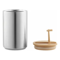 Thermal Flasks & Travel Mugs^Design Letters thermal mug, Brushed steel- Beige