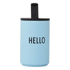 Outlet Design Letters thermal mug, Light -hello Blue