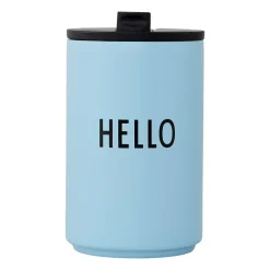 Outlet Design Letters thermal mug, Light -hello Blue