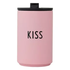 Hot Design Letters thermal mug, -kiss Pink