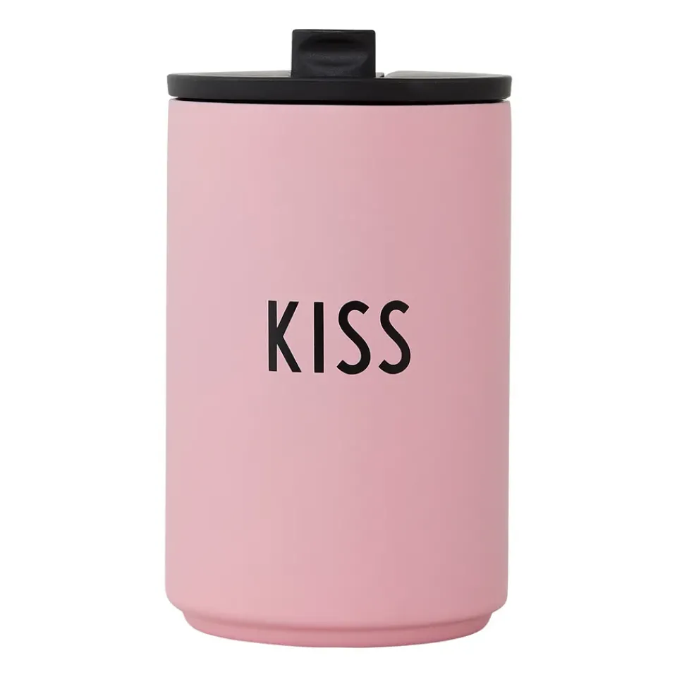 Hot Design Letters thermal mug, -kiss Pink