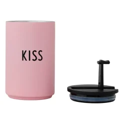Hot Design Letters thermal mug, -kiss Pink