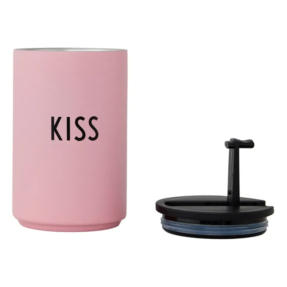 Hot Design Letters thermal mug, -kiss Pink