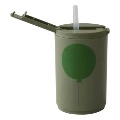 Clearance Design Letters thermos mug with straw 33 cl, Forest Green