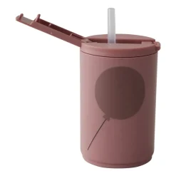 Best Design Letters thermos mug with straw 33 cl, Ash rose Pink