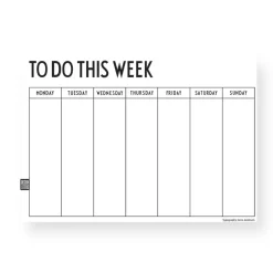 Sale Design Letters weekly planner, A4 White