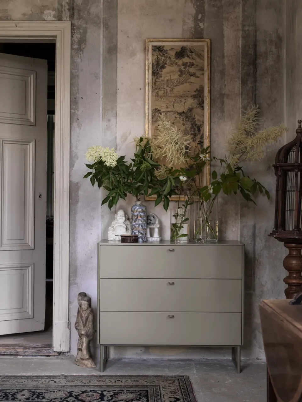 Dressers & Drawer Units|Dressers & Drawer Units^Mavis Deus chest of drawers 3 drawers, Olive Grey