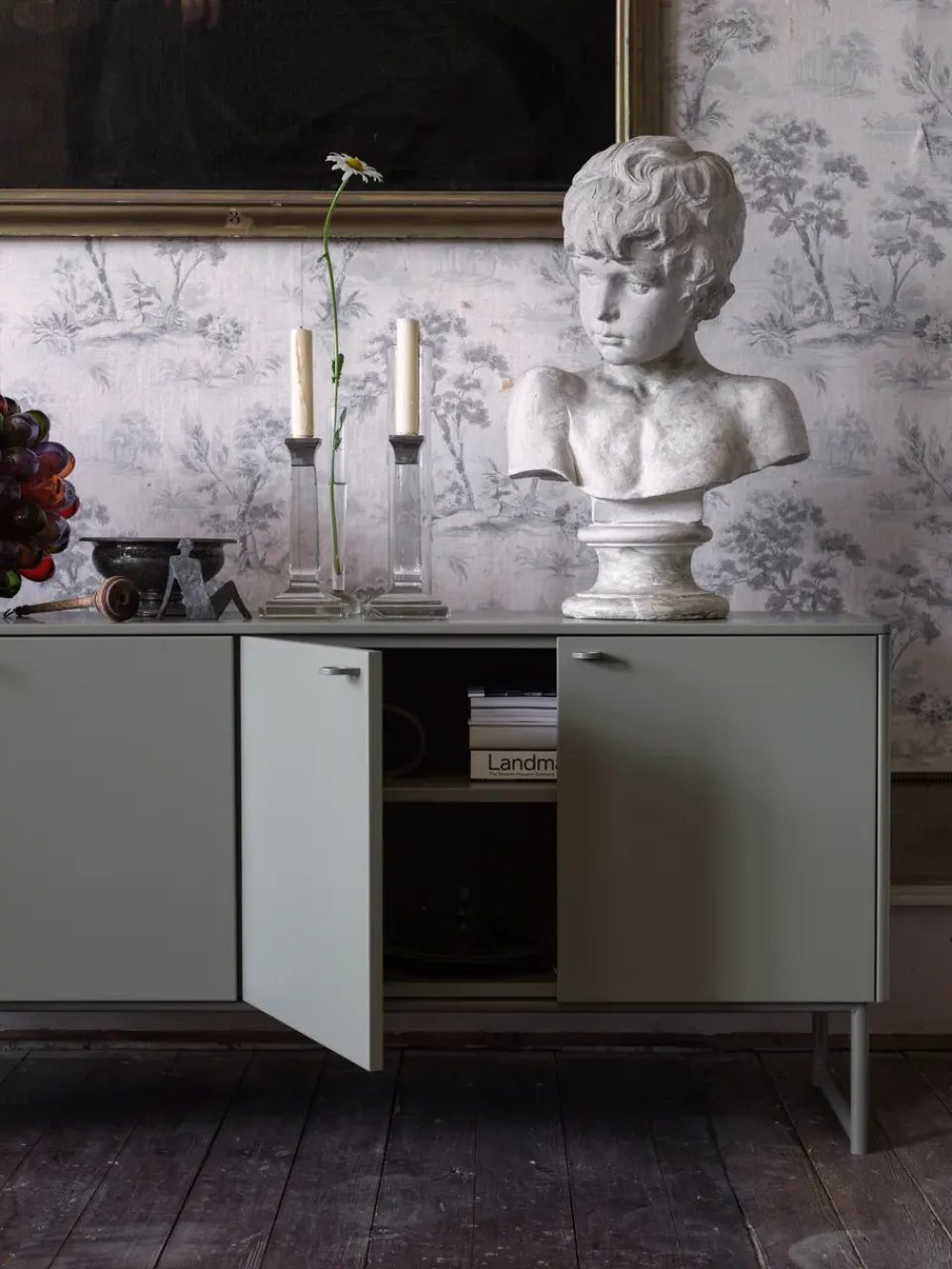 Dressers & Sideboards|Dressers & Sideboards^Mavis Deus sideboard 75 cm, Olive gray Grey