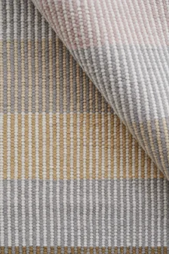 Outlet Linie Design Devise wool rug 80x280 cm, Mustard BeigeGreyYellowPink