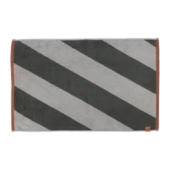 Bath Mats^Mette Ditmer Diagonal bath mat 50x80 cm, Dark olive Grey
