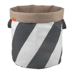 Online Mette Ditmer Diagonal laundry basket Ø40x50 cm, Dark grey-off-white GreyWhite