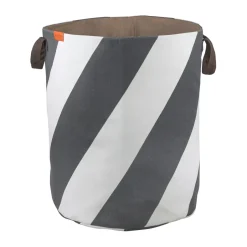 Online Mette Ditmer Diagonal laundry basket Ø40x50 cm, Dark grey-off-white GreyWhite
