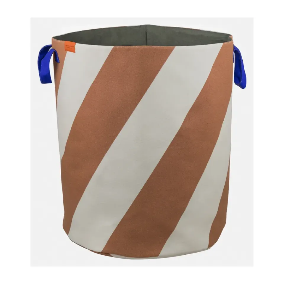 Best Mette Ditmer Diagonal laundry basket Ø40x50 cm, Brick-sand BeigeBrown